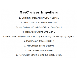 Impellrar MerCruiser