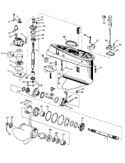 Växelhusdelar Evinrude/Johnson 2/3 cyl. 40-75 hk