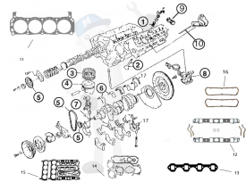 Reservdelar motorblock FORD 302/351