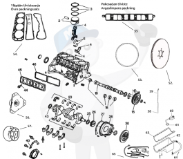 Reservdelar motorblock GM181 2.5/3.0 ltr.