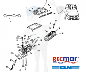 Topplocksdelar GM 4.3 ltr. V6