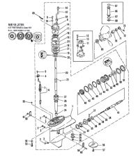 Växelhusdelar Yamaha 25 - C25 - C30 hk