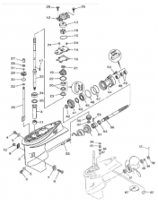 Växelhusdelar Yamaha 40XMH - 40XE