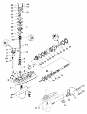 Växelhusdelar Yamaha 55ED - 55ET