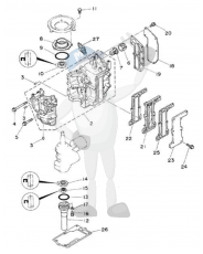 Interna motordelar Yamaha 6C - 6D - 8D