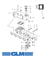 Avgasdelar MerCruiser 4 cyl. 3.7 ltr. 470, 485 & 488